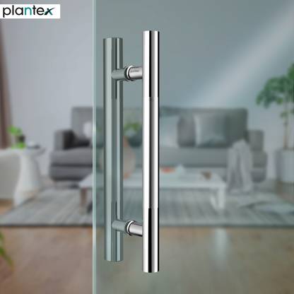Plantex Handle for Glass Door/Main Door Handle/12 Inch Pull-Push Handle Set of 1-(2 Pcs) Stainless Steel Door Handle