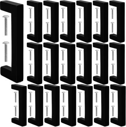 ALLSOL Modern Cabinet Pulls Square Matte Black Cabinet Handles 3.5 Inch Zinc Cabinet/Drawer Handle
