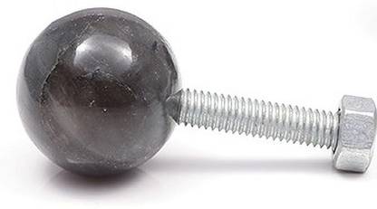 kaashvi Exports Labradorite Gemstone Ball Knob Iron Cabinet/Drawer Handle
