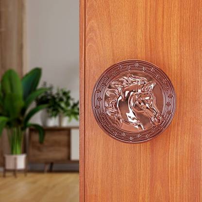 Bzcarts Rose Gold Round Horse Face Knob Aluminium Door Handle