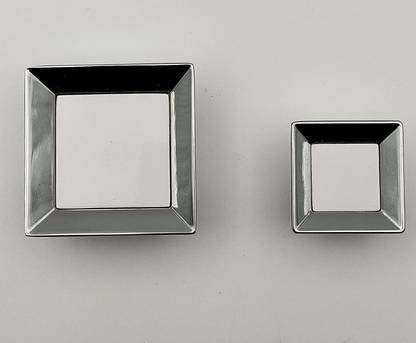 ABVIN White Square Cabinet KNOBS -(Large) Zinc Cabinet/Drawer Handle
