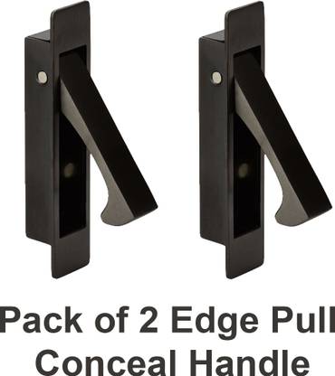 VicTac Premium Edge pull concealed handle for sliding door Matt Black finish Flush Pull Zinc Door Handle