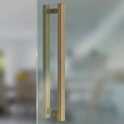 EBCO Stainless Steel Door Handles, Satin Nickel Finish, Pack of 2,Golden Style Zinc, Stainless Steel Door Handle