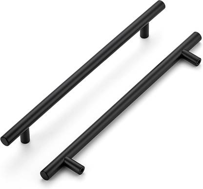 Polco Polco Premium Matt Black Handle for Drawer and Cabinet Door 6 Inche Pack Of 6 Stainless Steel Cabinet/Drawer Handle