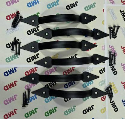 Maa durge Cabinet Pulls Handle with Black Powder Coat Finish Pack of 6 (JMD3A6BC) Iron Door Handle