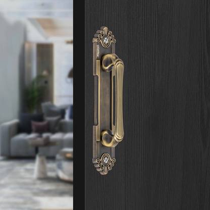 Plantex Cabinet 8 inch Wardrobe Door Handle/Pull-Push/Sliding Handle Brass Antique (294) Zinc Door Handle