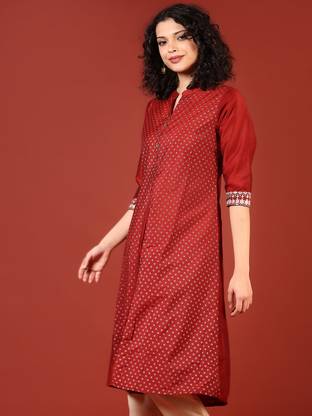 V-MART Women Printed A-line Kurta