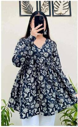 New RJP Craft Women Floral Print Flared Kurta
