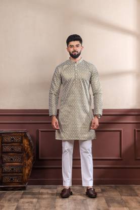 Koshin Men Printed Straight Kurta