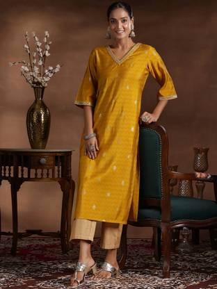 LIBAS Women Printed Straight Kurta