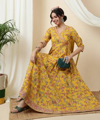 Sa Rasa Women Printed Anarkali Kurta