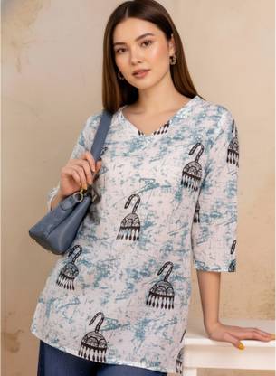 ASK Style Women Printed Straight Kurta