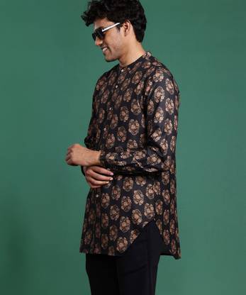 Sangria Men Printed Straight Kurta