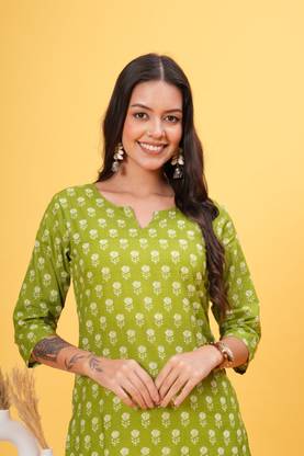 ZUBLEE Women Printed Straight Kurta
