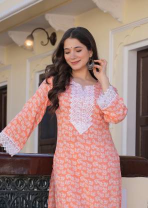 PRISCA Women Printed Straight Kurta