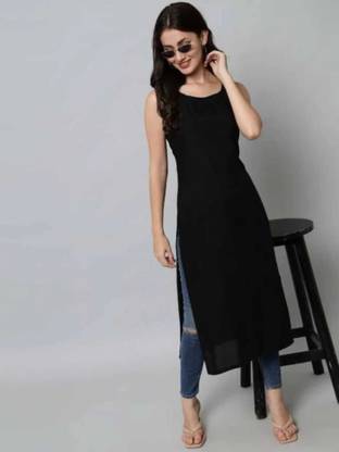 Kanika trader Women Solid A-line Kurta