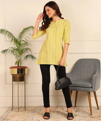 DSK STUDIO Women Striped Straight Kurta