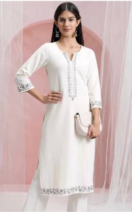 ASTILBEE Women Embroidered A-line Kurta