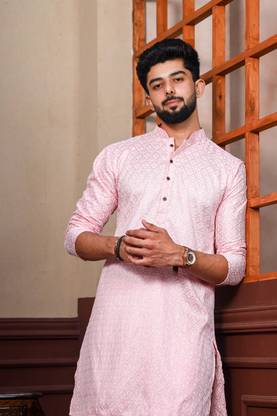 Koshin Men Embroidered Straight Kurta