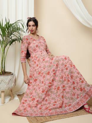 Gulmehendi Women Printed Anarkali Kurta