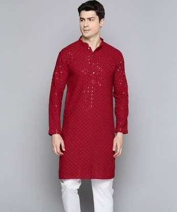 Triom Men Chikan Embroidery Ethnic Dress Kurta