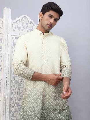Jompers Men Printed Straight Kurta