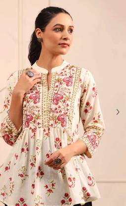 CLOTHI FAB Women Printed Flared Kurta