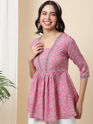 Fyunl Women Printed Straight Kurta