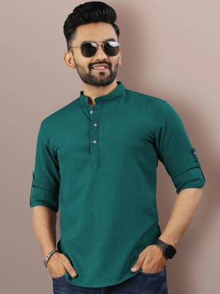 VeBNoR Men Solid Straight Kurta
