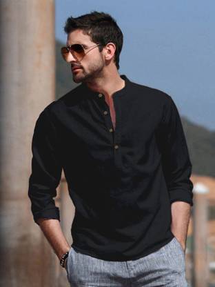 ANOUK Men Abstract Straight Kurta