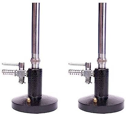 Bello 2pcs Bunsen Burner With Stop Cock And Brass Pipe Laboratory Bunsen Burner