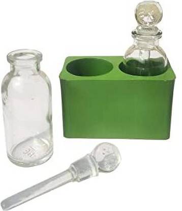 HAMMER MAN Gold Testing Empty Bottle & Cap with Plastic Holder Rack Laboratory Dropper Bottle