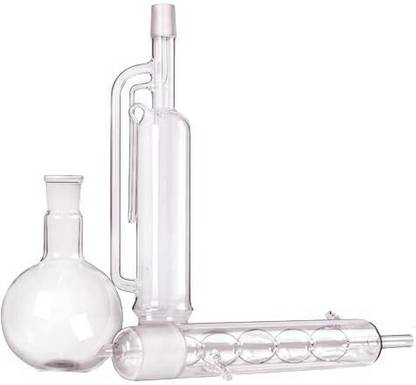 FZN Glass Soxhlet Apparatus | Soxhlet Size 20 ML | With Round Bottom Flask of 50 ML Standard Slide
