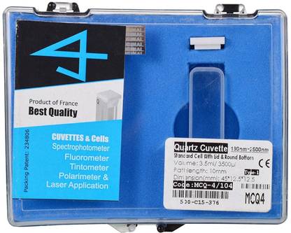 Kambojtraders UV Quartz Cuvette For Spectrophotometer Pathlength | Volume 3.5ML Cuvette