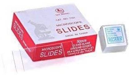 Labzee Laboratory Glass Slide 75 x 25 mm with Microscope Glass Cover Glass 22 x 22 MM Standard Slide
