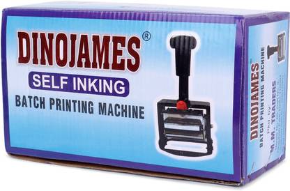 dinojames Batch Coding Machine 3mm with 6 line Label Stamping Machine