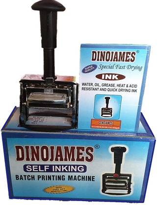 dinojames Batch printing\ Coding Machine Size-2mm ,30*60 groove Label Stamping Machine