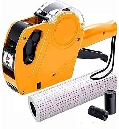 dinojames Price Labeller MX5500 Rate Printer Label Gun 8 Digits 1pc machine 10pc roll Label Stamping Machine