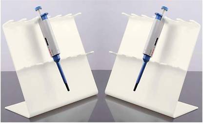 Apex Labs 2 Pcs Micro Pipette Stand Hold up to 6 Pipettors (Doesn't Include Pipettors) Polyethylene Test Tube Rack