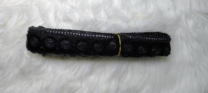 AKRIAFT Black Maze Sequence Lace 9m Length used for lehenga, dupatta, saree Art & Craft lace border, fancy lace border, saree lace strip Lace Reel