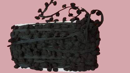 Nakoda Creation PAM PAM LACE 24 MTR:- BLACK COLOR Lace Reel