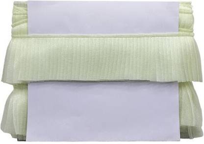 KURLZ K_3_Net_Frill_Off White 3 Inch Net Frill Lace for Dupatta, Baby Cloth, Sarees, Lehenga | Size: 9 Yards Lace Reel
