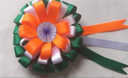 catmago India Tricolour Flag Ribbon for Decoration, Handcraft,(Pack of 3 roll) Lace Reel