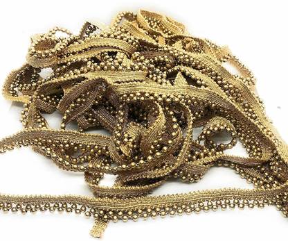 Kakkad 3 NO MOTI\ Gold LACE for Multiple use, special in saree, Lehenga and etc.(9 Mtr) Lace Reel