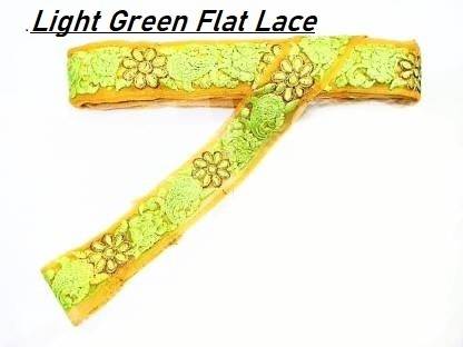 Manasvi lace 0.321@ Manasvi Light Green Flat Lace pack of 1 length 9 meter Lace Reel