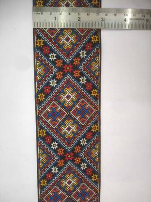 Varni LACE BORDER 3 inch Broad & 9 Mtr Length Multicolor Designer Lace for Saree. Lace Reel