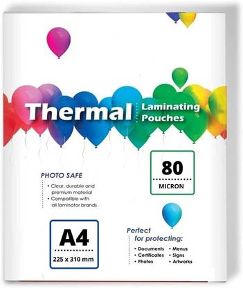 CAMPIO Lamination Pouch A4 Size Clear Glossy Thermal Transparent Waterproof Film A4 Laminating Sheet