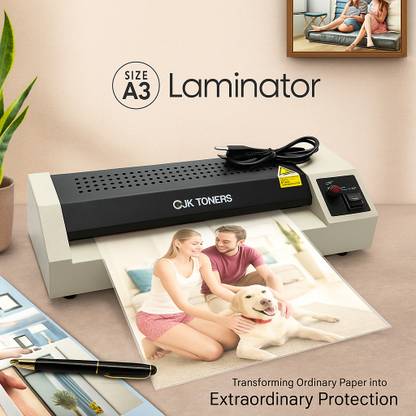 JK Toners 4 Roller Heavy Duty Mini Laminator | Forward & Reverse Switch | Hot & Cold 12.59 inch Lamination Machine