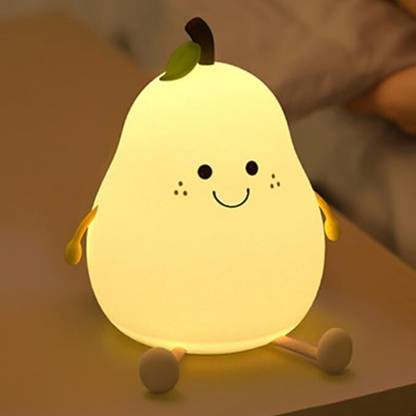 ZONOXO Smiling Pear-Shaped Night Light, Soft Glow, 15 cm Night Lamp