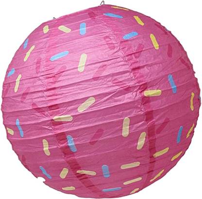 BNF Chinese Round Paper Lantern Hanging Lampshade For Birthday Decor Rose Red Hanging Lights (Pendant Lights) Lamp Shade